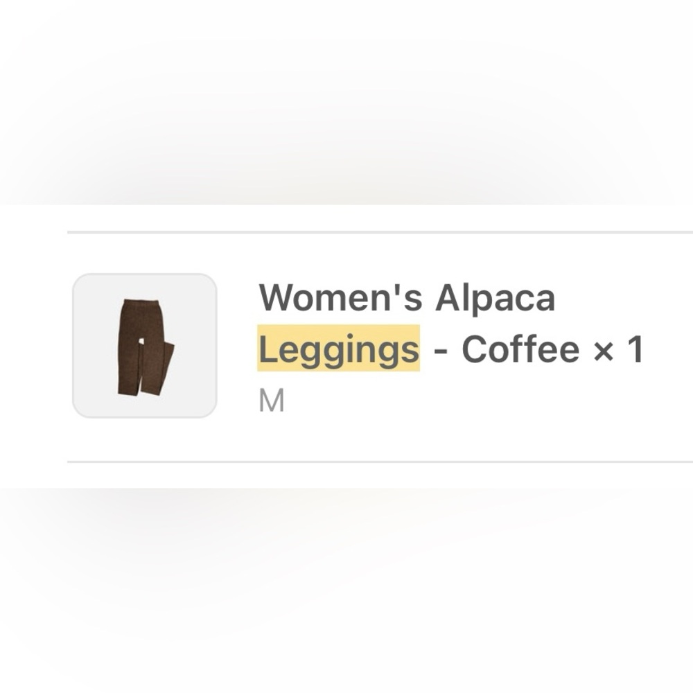 Alpaca Knit Leggings in Coffee - Picture 6 of 11